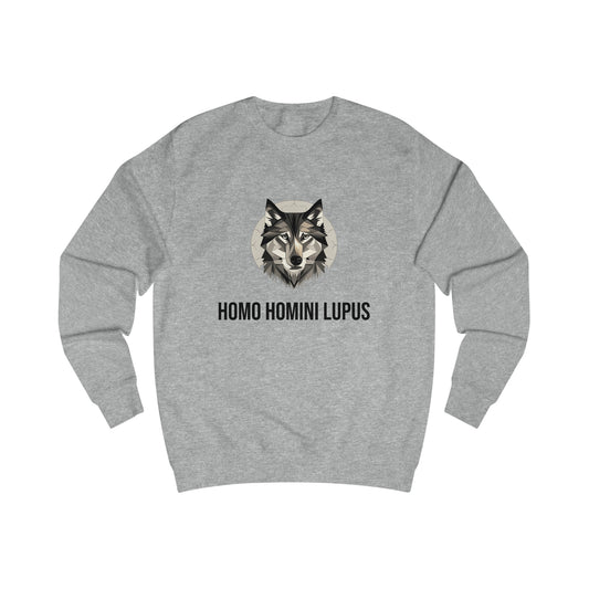 Men's Sweatshirt - A man is a wolf to another man