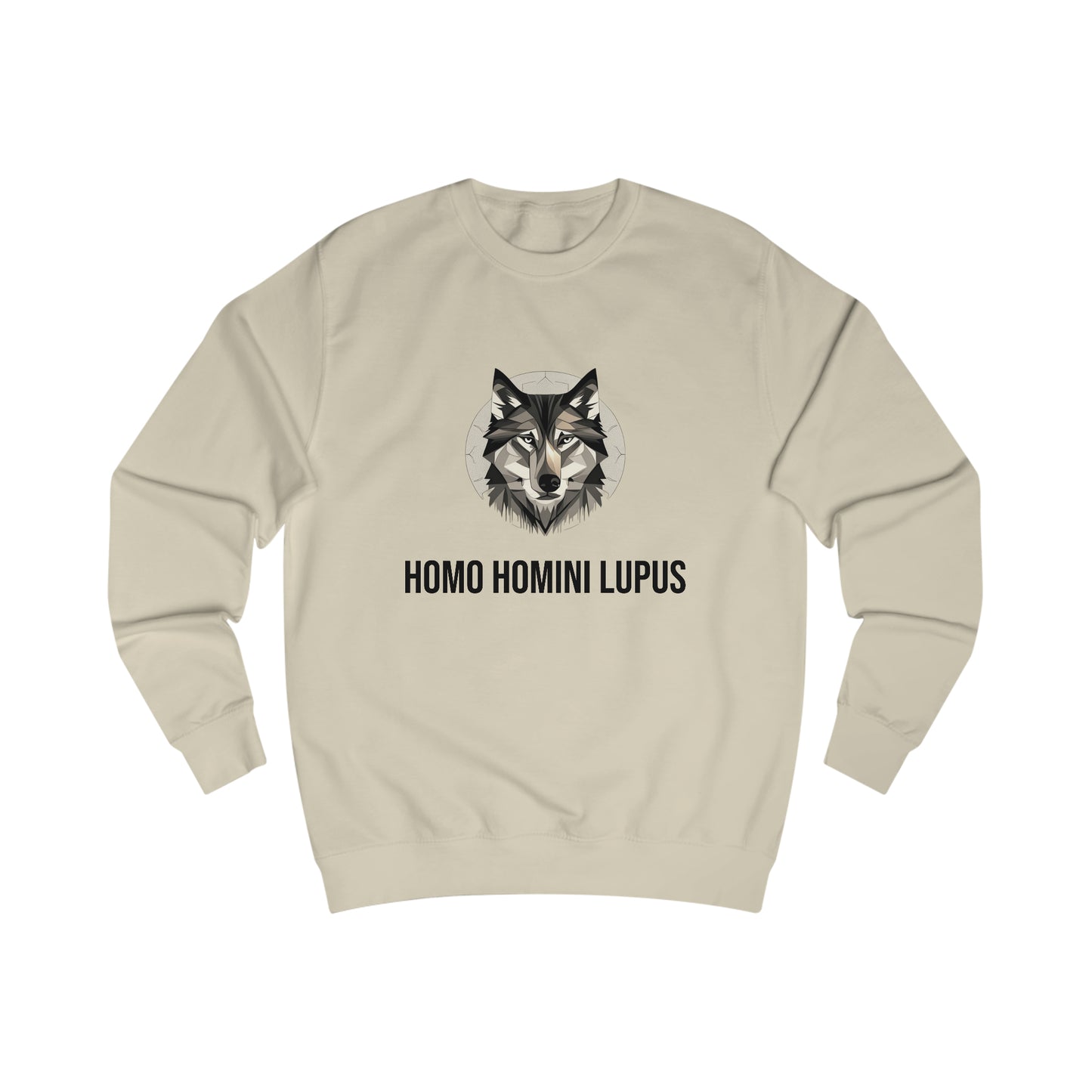 Men's Sweatshirt - A man is a wolf to another man