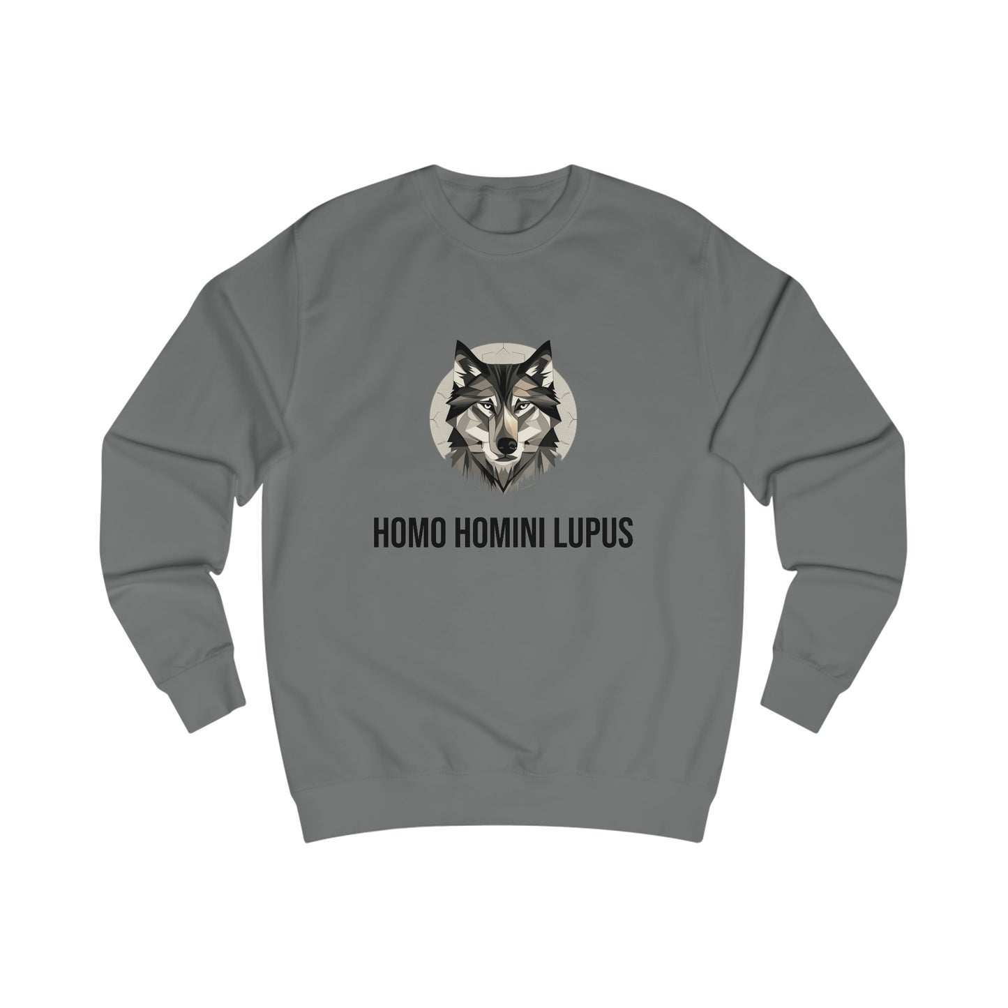 Men's Sweatshirt - A man is a wolf to another man